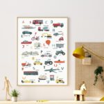 Voertuigen Alfabet Poster voor Kinderen