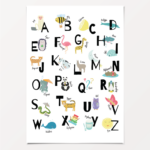 Alfabet Dieren Poster, Nederlands