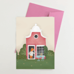 Coffee Break - A6 Wenskaart met Vos Illustratie