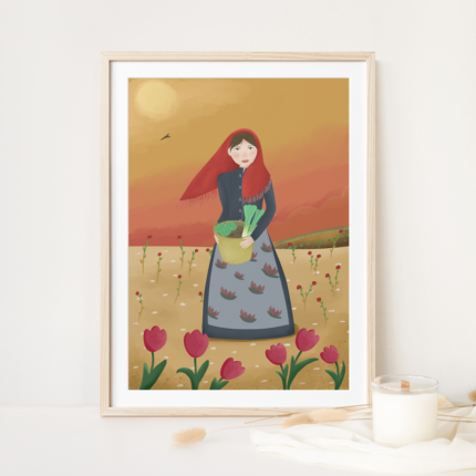 De Oogstvrouw op het Veld Poster