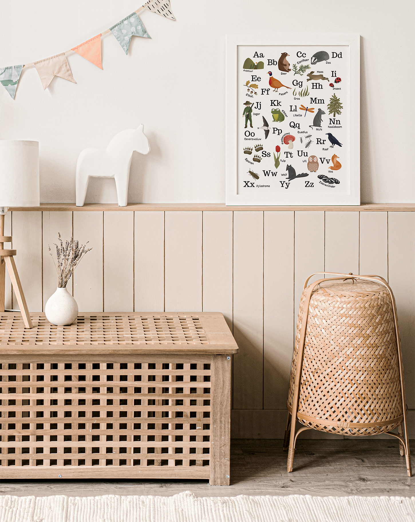 abc bos 1 Bos Alfabet Poster – Leren met de natuur - Afbeelding 2