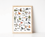 Bos Alfabet Poster – Leren met de natuur