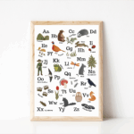 Bos Alfabet Poster – Leren met de natuur